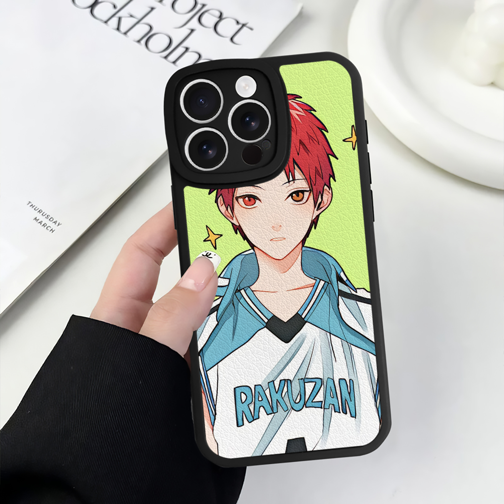（画像用） ハイキュー!! Haikyu!! 【iPhone 16シリーズ対応】シリコンスマホケース（レザー調） 材質：シリコン